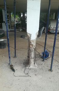 Reforma columnas / pilares vivienda por carbonatación
